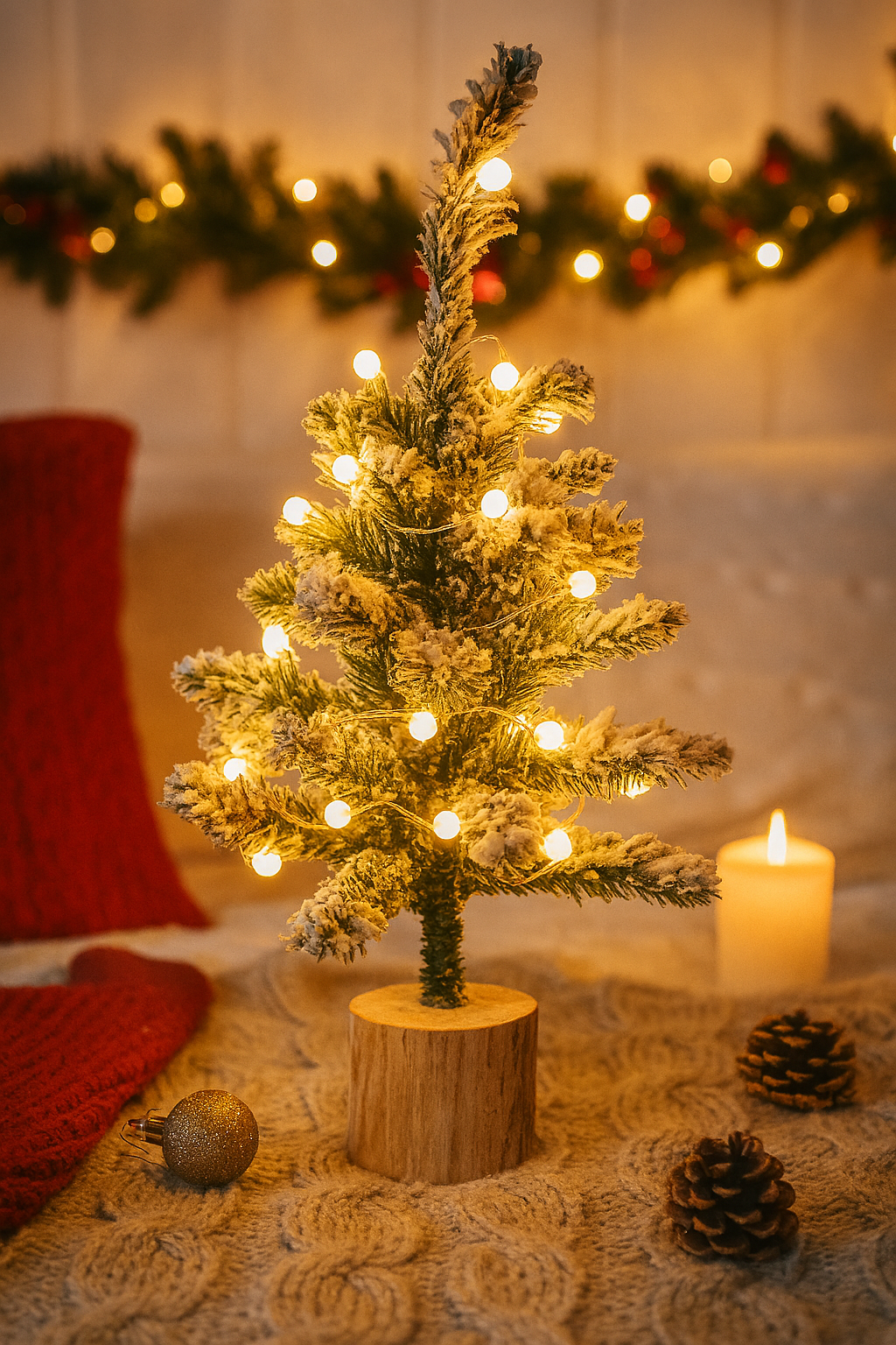 Flocked Christmas Tree