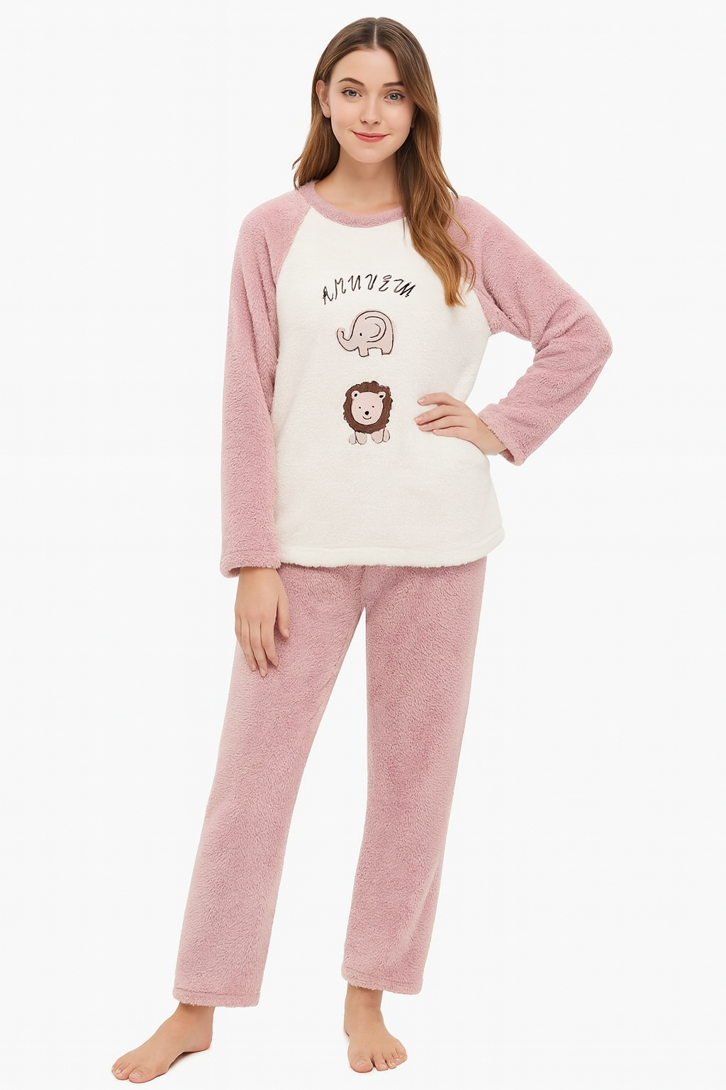 Plush Winter Warm, 2 Pieces Pajama Set