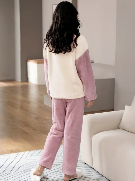 Plush Winter Warm, 2 Pieces Pajama Set