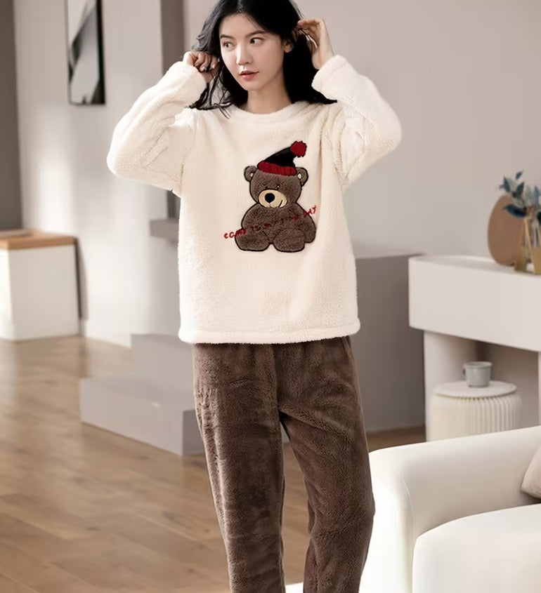 Flannel Long Sleeve, Pajamas 2pcs Set