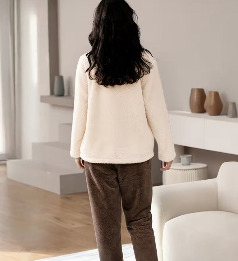 Flannel Long Sleeve, Pajamas 2pcs Set